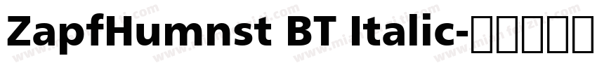 ZapfHumnst BT Italic字体转换